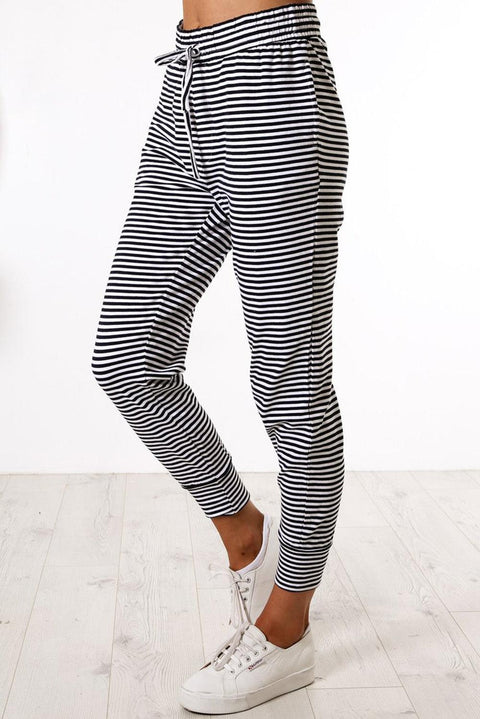 Black Striped Joggings