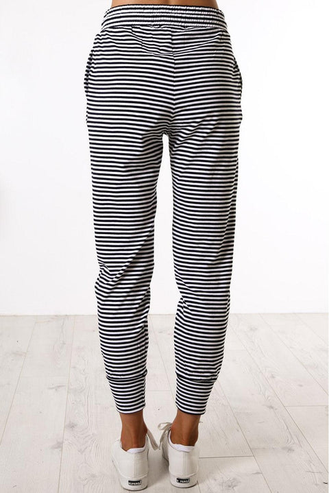 Black Striped Joggings