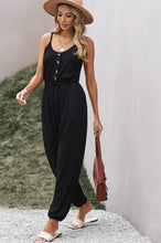 Black Pocketed Tie-Waist Jumpsuit