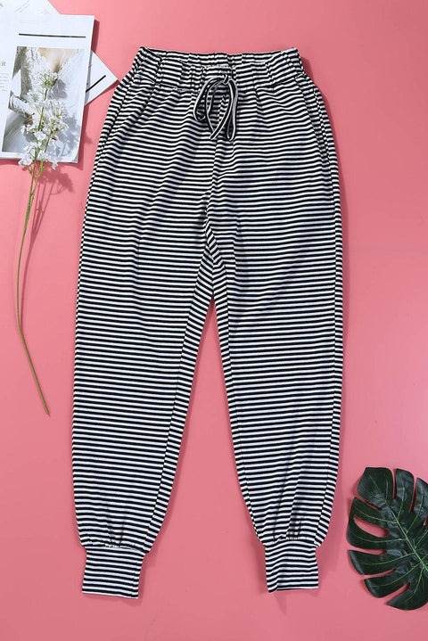 Black Striped Joggings